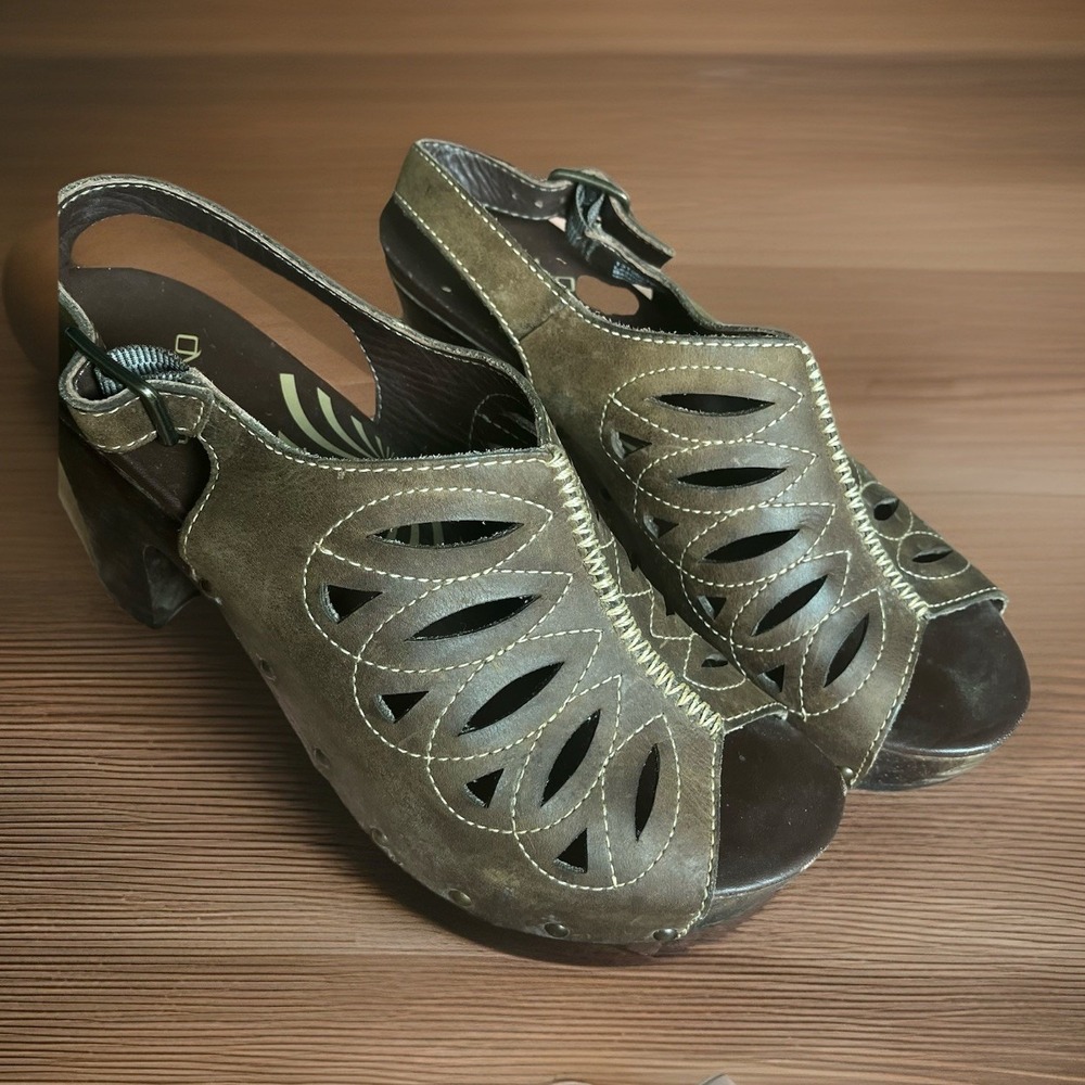 Dansko Rowena Leather High Heel Slingback Sandal Women's Size 39